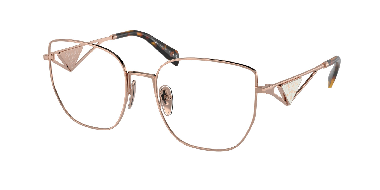 Prada PRA54VD Butterfly Eyeglasses  SVF1O1-Rose Gold 55-140-18 - Color Map Gold