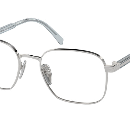 Prada PRA55V Rectangle Eyeglasses  16T1O1-Silver 53-145-19 - Color Map Silver