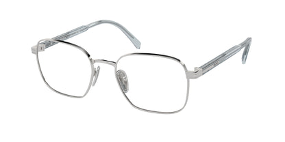 Prada PRA55V Rectangle Eyeglasses  16T1O1-Silver 53-145-19 - Color Map Silver