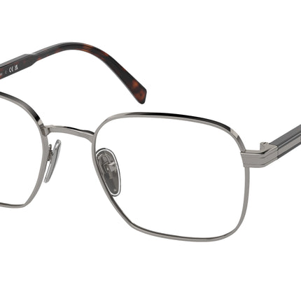 Prada PRA55V Rectangle Eyeglasses  5AV1O1-Gunmetal 53-145-19 - Color Map Grey
