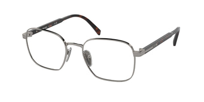 Prada PRA55V Rectangle Eyeglasses  5AV1O1-Gunmetal 53-145-19 - Color Map Grey