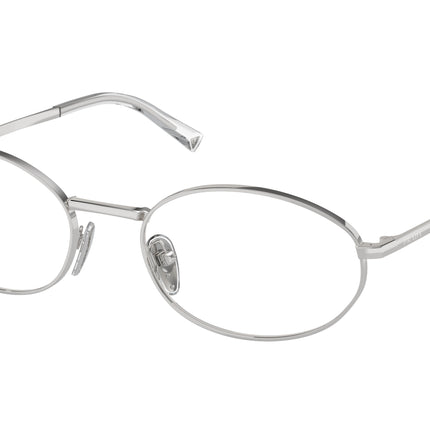Prada PRA57V Oval Eyeglasses  1BC1O1-Silver 54-135-19 - Color Map Silver