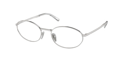 Prada PRA57V Oval Eyeglasses  1BC1O1-Silver 54-135-19 - Color Map Silver