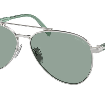 Prada PRA58S Pilot Sunglasses  1BC10G-Silver 61-145-14 - Color Map Silver