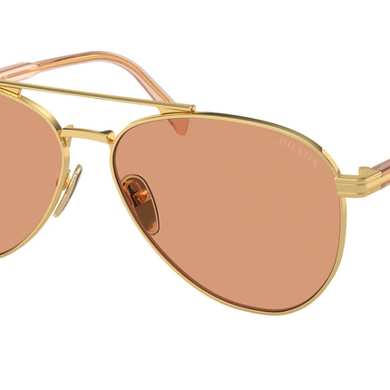 Prada PRA58S Pilot Sunglasses  5AK07V-Gold 61-145-14 - Color Map Gold