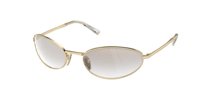 Prada PRA59S Oval Sunglasses  14N7H1-Pale Gold 59-125-19 - Color Map Gold