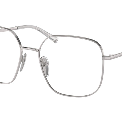 Prada PRA59V Square Eyeglasses  1BC1O1-Silver 55-135-17 - Color Map Silver
