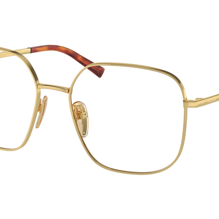 Prada PRA59V Square Eyeglasses  5AK1O1-Gold 55-135-17 - Color Map Gold