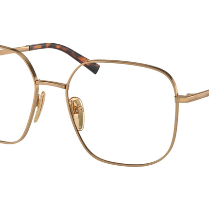 Prada PRA59V Square Eyeglasses  7OE1O1-Brass 55-135-17 - Color Map Brown