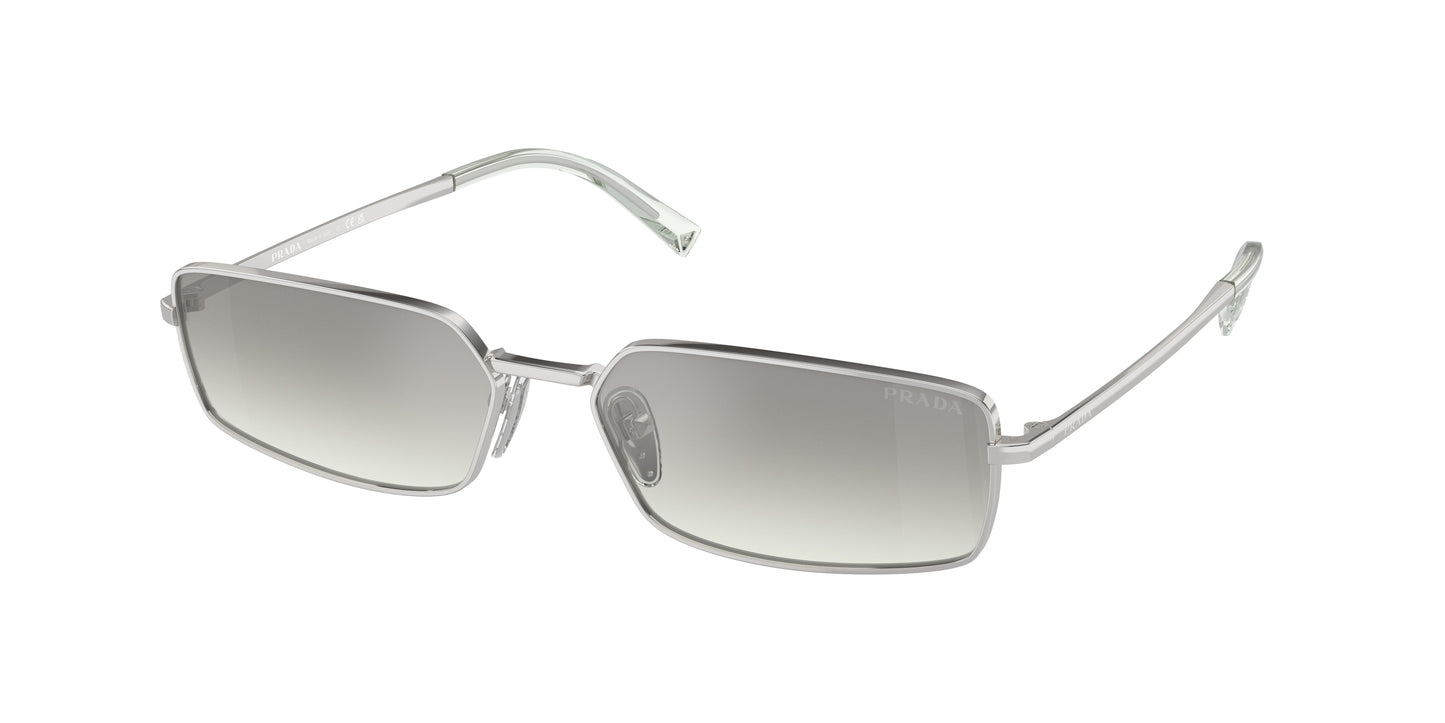 Prada PRA60S Rectangle Sunglasses  1BC80G-Silver 59-135-16 - Color Map Silver