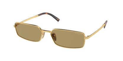Prada PRA60S Rectangle Sunglasses  5AK70G-Gold 59-135-16 - Color Map Gold