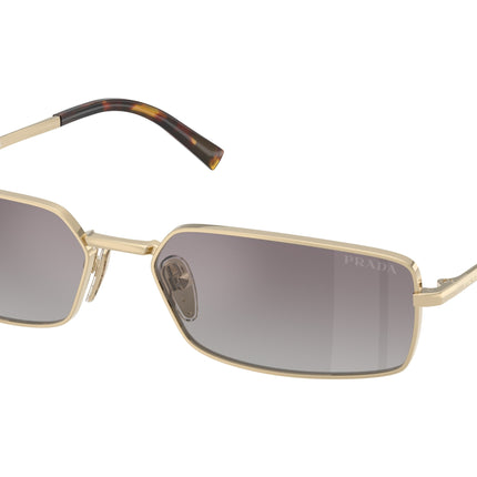 Prada PRA60S Rectangle Sunglasses  ZVN30C-Pale Gold 59-135-16 - Color Map Gold
