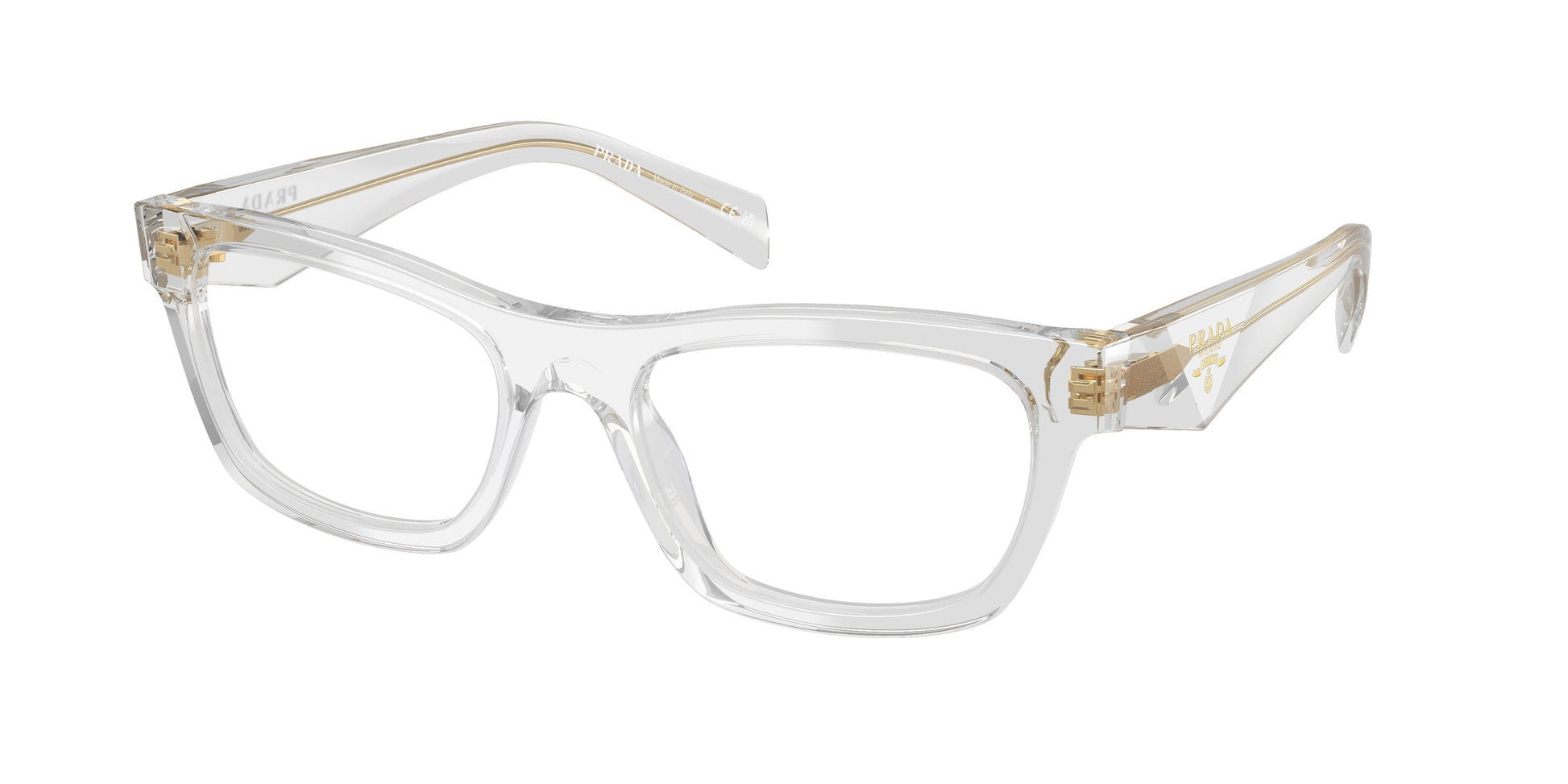 Prada PRB01VF Butterfly Eyeglasses  12R1O1-Transparent Grey 54-145-18 - Color Map Grey