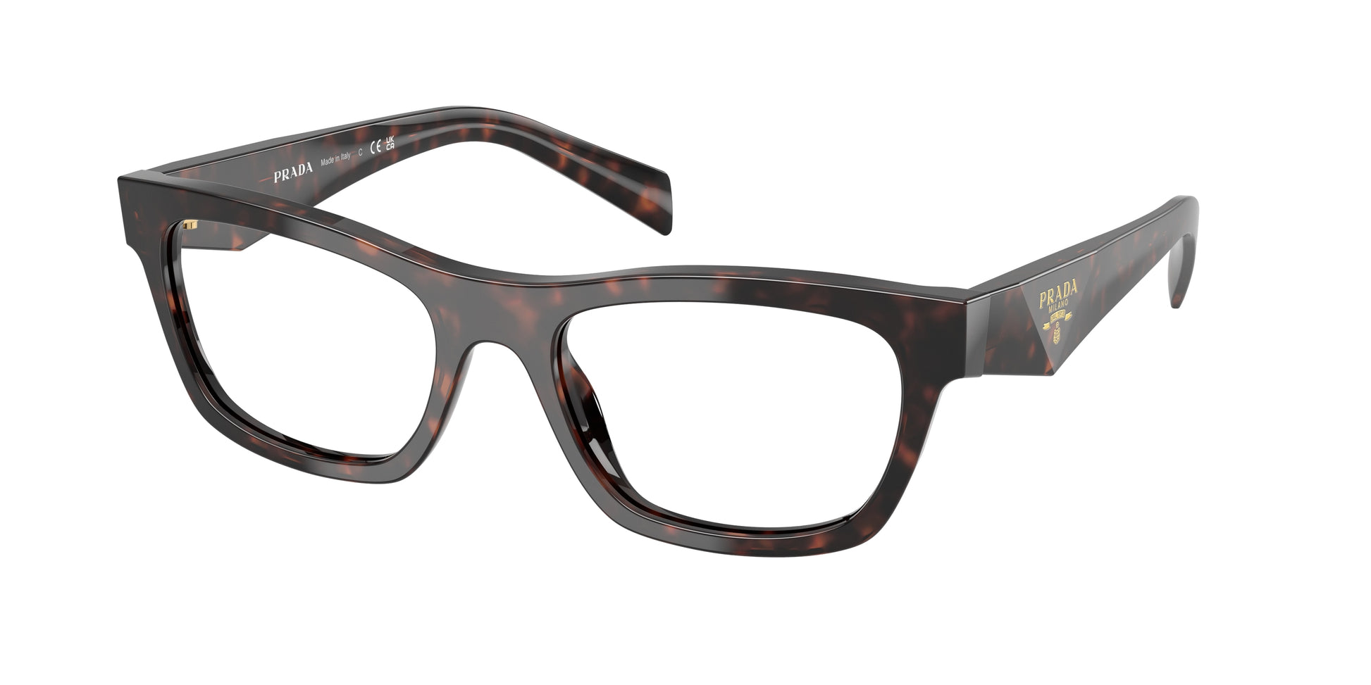 Prada PRB01V Butterfly Eyeglasses  17N1O1-Root Tortoise 54-145-19 - Color Map Tortoise