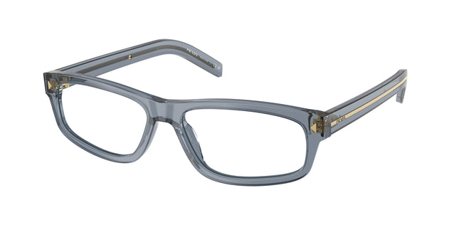 Prada PRB02V Rectangle Eyeglasses  17T1O1-Pale Gold Plated 57-145-16 - Color Map Gold