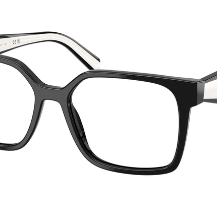 Prada PRB03V Rectangle Eyeglasses  16K1O1-Black 54-140-17 - Color Map Black