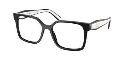 Prada PRB03V Rectangle Eyeglasses  16K1O1-Black 54-140-17 - Color Map Black