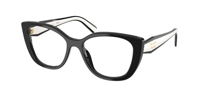 Prada PRB04VF Cat Eye Eyeglasses  16K1O1-Black 55-140-16 - Color Map Black