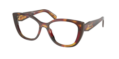 Prada PRB04VF Cat Eye Eyeglasses  22A1O1-Poppy Tortoise/Bordeaux 55-140-16 - Color Map Tortoise