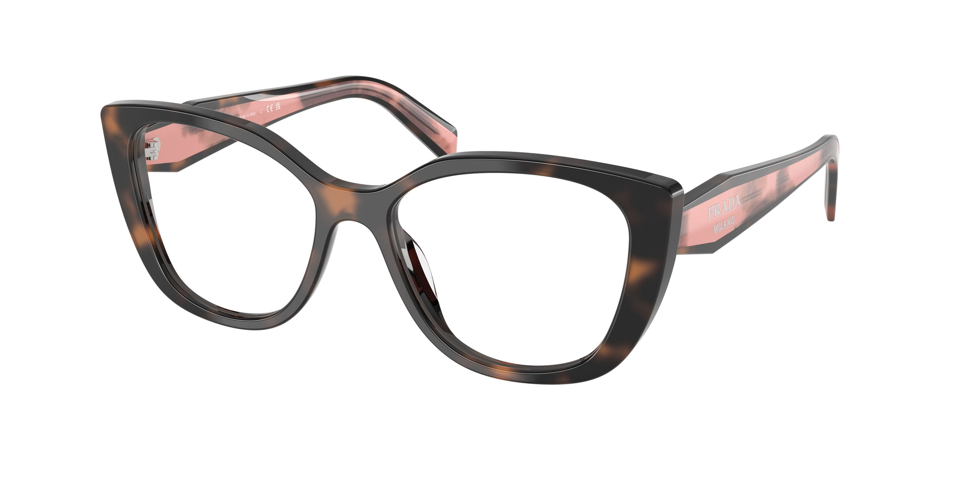 Prada PRB04VF Cat Eye Eyeglasses  23A1O1-Mauve Tortoise 55-140-16 - Color Map Tortoise