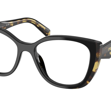 Prada PRB04VF Cat Eye Eyeglasses  3891O1-Black/Medium Tortoise 55-140-16 - Color Map Black
