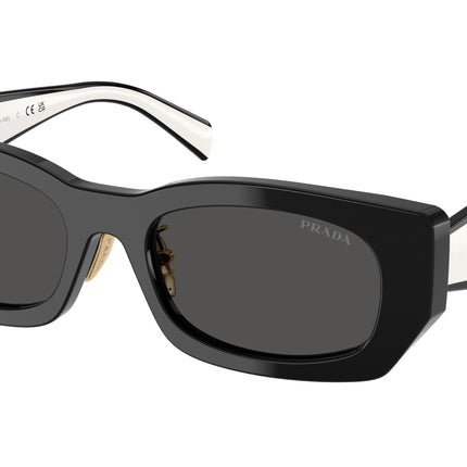 Prada PRB05SF Pillow Sunglasses  09Q08Z-Black 53-140-19 - Color Map Black