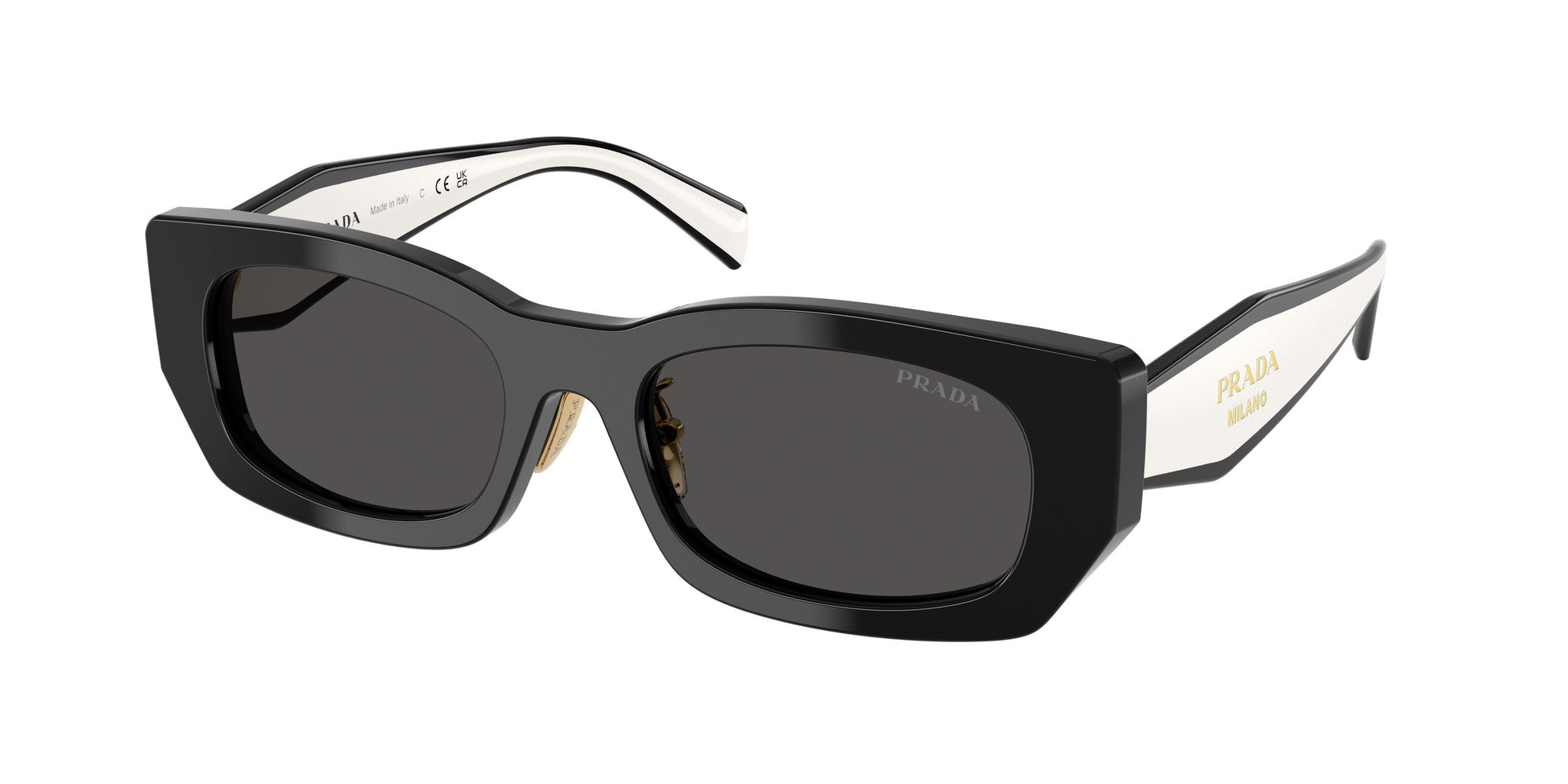 Prada PRB05SF Pillow Sunglasses  09Q08Z-Black 53-140-19 - Color Map Black