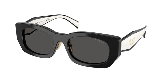 Prada PRB05SF Pillow Sunglasses  09Q08Z-Black 53-140-19 - Color Map Black