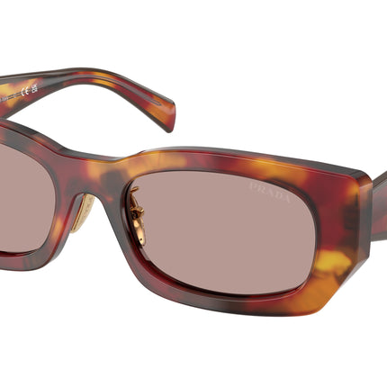Prada PRB05SF Pillow Sunglasses  22A20I-Poppy Tortoise 53-140-19 - Color Map Tortoise