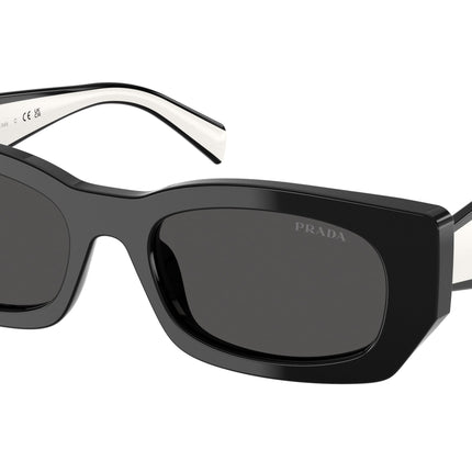 Prada PRB05S Pillow Sunglasses  09Q08Z-Black 53-140-19 - Color Map Black
