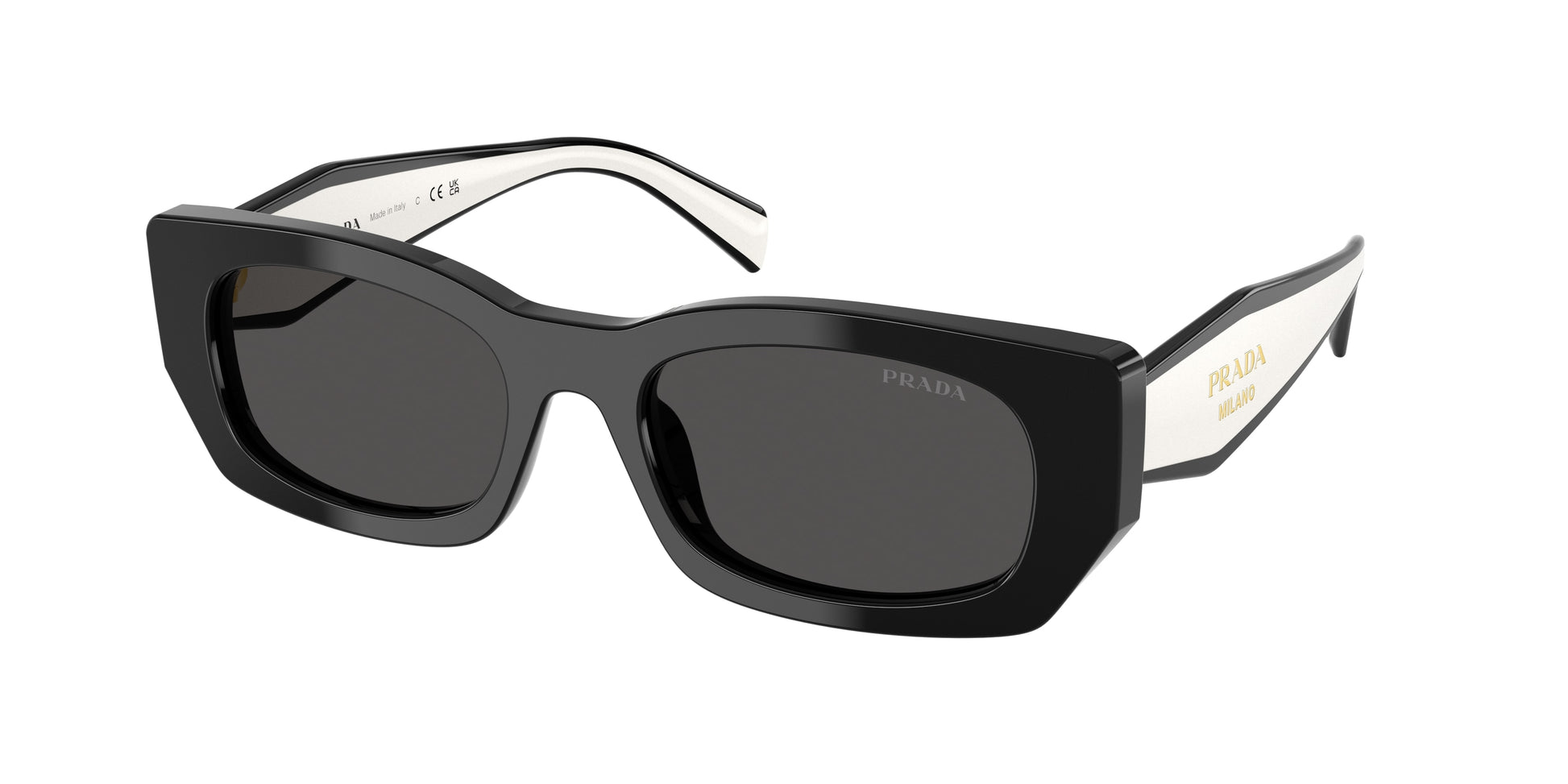 Prada PRB05S Pillow Sunglasses  09Q08Z-Black 53-140-19 - Color Map Black