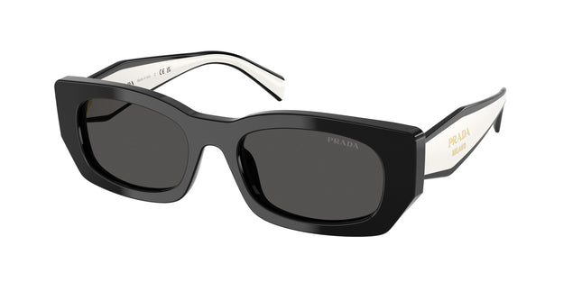 Prada PRB05S Pillow Sunglasses  09Q08Z-Black 53-140-19 - Color Map Black