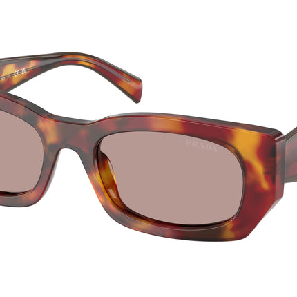 Prada PRB05S Pillow Sunglasses  22A20I-Poppy Tortoise 53-140-19 - Color Map Tortoise