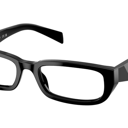 Prada PRB05V Rectangle Eyeglasses  16K1O1-Black/Silver Night 54-145-19 - Color Map Black