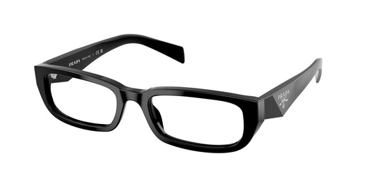 Prada PRB05V Rectangle Eyeglasses  16K1O1-Black/Silver Night 54-145-19 - Color Map Black