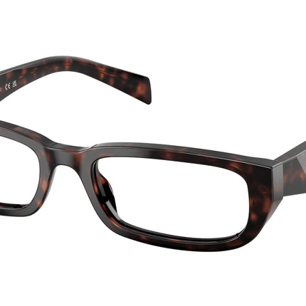 Prada PRB05V Rectangle Eyeglasses  17N1O1-Black/Medium Tortoise 54-145-19 - Color Map Black