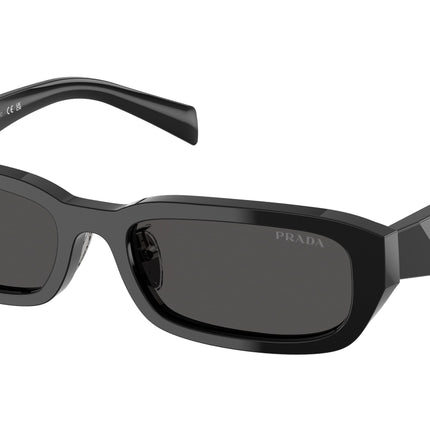 Prada PRB06SF Rectangle Sunglasses  16K08Z-Black 55-145-18 - Color Map Black