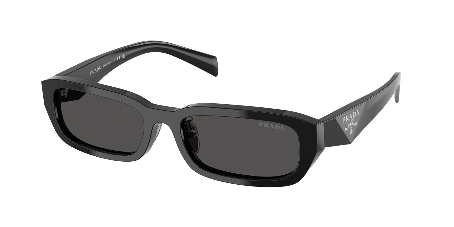 Prada PRB06SF Rectangle Sunglasses  16K08Z-Black 55-145-18 - Color Map Black