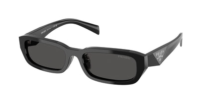 Prada PRB06SF Rectangle Sunglasses  16K08Z-Black 55-145-18 - Color Map Black