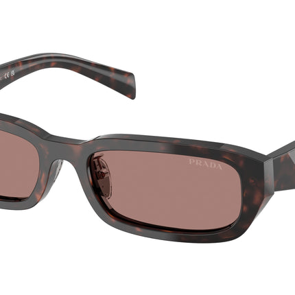 Prada PRB06SF Rectangle Sunglasses  17N60B-Root Tortoise 55-145-18 - Color Map Tortoise