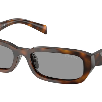 Prada PRB06SF Rectangle Sunglasses  20D50Q-Juniper Tortoise 55-145-18 - Color Map Havana