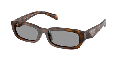 Prada PRB06SF Rectangle Sunglasses  20D50Q-Juniper Tortoise 55-145-18 - Color Map Havana