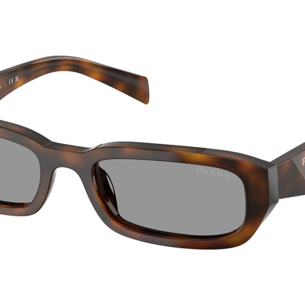 Prada PRB06S Rectangle Sunglasses  20D50Q-Juniper Tortoise 53-145-19 - Color Map Havana