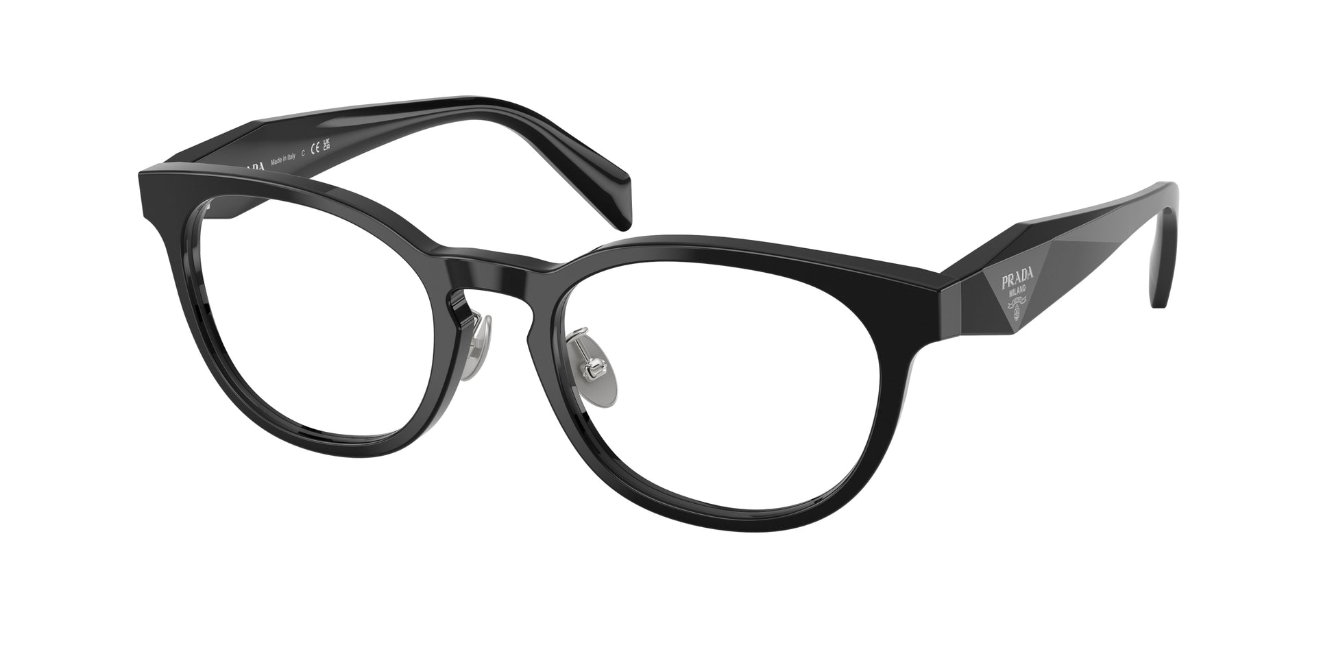 Prada PRB06VD Phantos Eyeglasses  16K1O1-Black 52-145-20 - Color Map Black