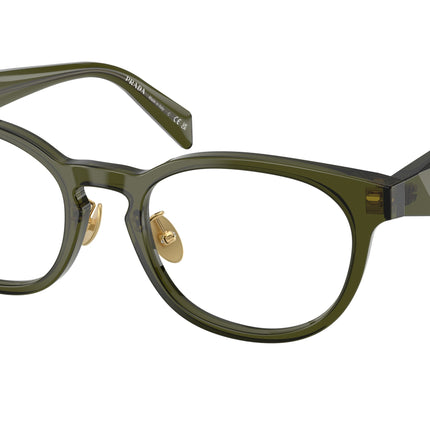 Prada PRB06VD Phantos Eyeglasses  19Z1O1-Transparent Bottle 52-145-20 - Color Map Green