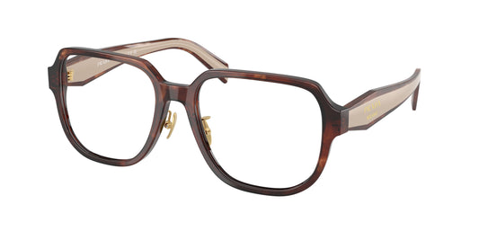 Prada PRB07VD Pillow Eyeglasses  07R1O1-Havana Caramel 56-140-18 - Color Map Brown