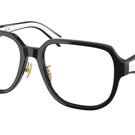 Prada PRB07VD Pillow Eyeglasses  16K1O1-Black 56-140-18 - Color Map Black