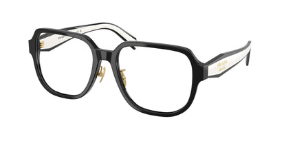 Prada PRB07VD Pillow Eyeglasses  16K1O1-Black 56-140-18 - Color Map Black