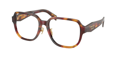 Prada PRB07VD Pillow Eyeglasses  22A1O1-Poppy Tortoise/Bordeaux 56-140-18 - Color Map Tortoise