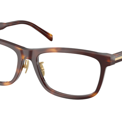 Prada PRB08VD Rectangle Eyeglasses  15W1O1-Havana 56-145-17 - Color Map Tortoise